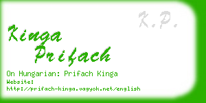 kinga prifach business card